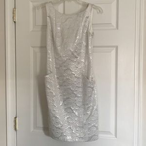 Silvery white sleeveless Club Monaco Dress